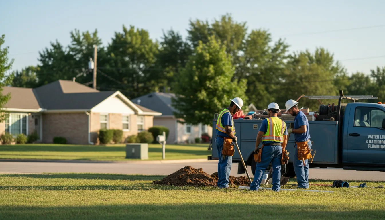 Residential water line and bathroom plumbing service in Dixon, KY